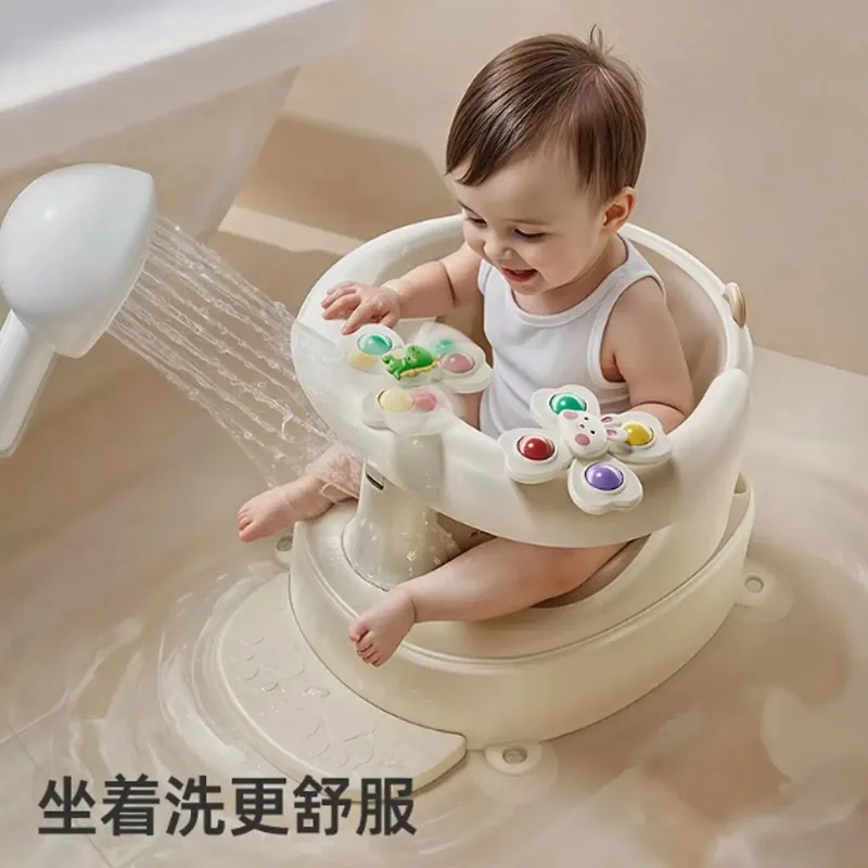 

Adjustable Portable Baby Bathing Seat Tub Support Bracket Non-Slip Base Sittable Lying Training Booster Seat Walker Scooter