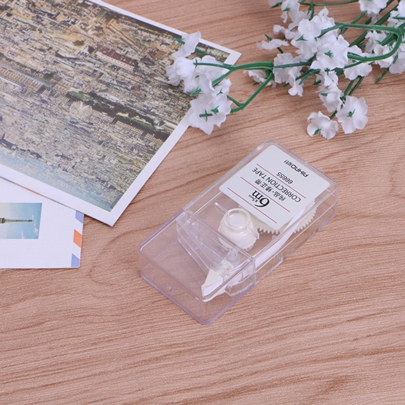 شريط تصحيح سريع الجفاف، تصميم بسيط، أبيض، قرطاسية مدرسية بسهولة