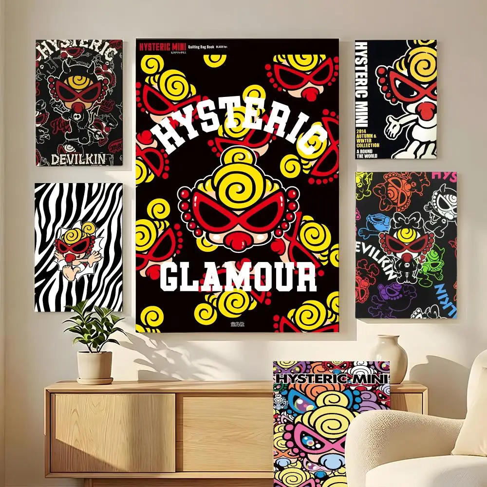 H-Hysteric M-Mini Painting Calligraphy Wall Art HD Canvas Oil Painting Posters Prints Home Bedroom Living Room Decor Gift