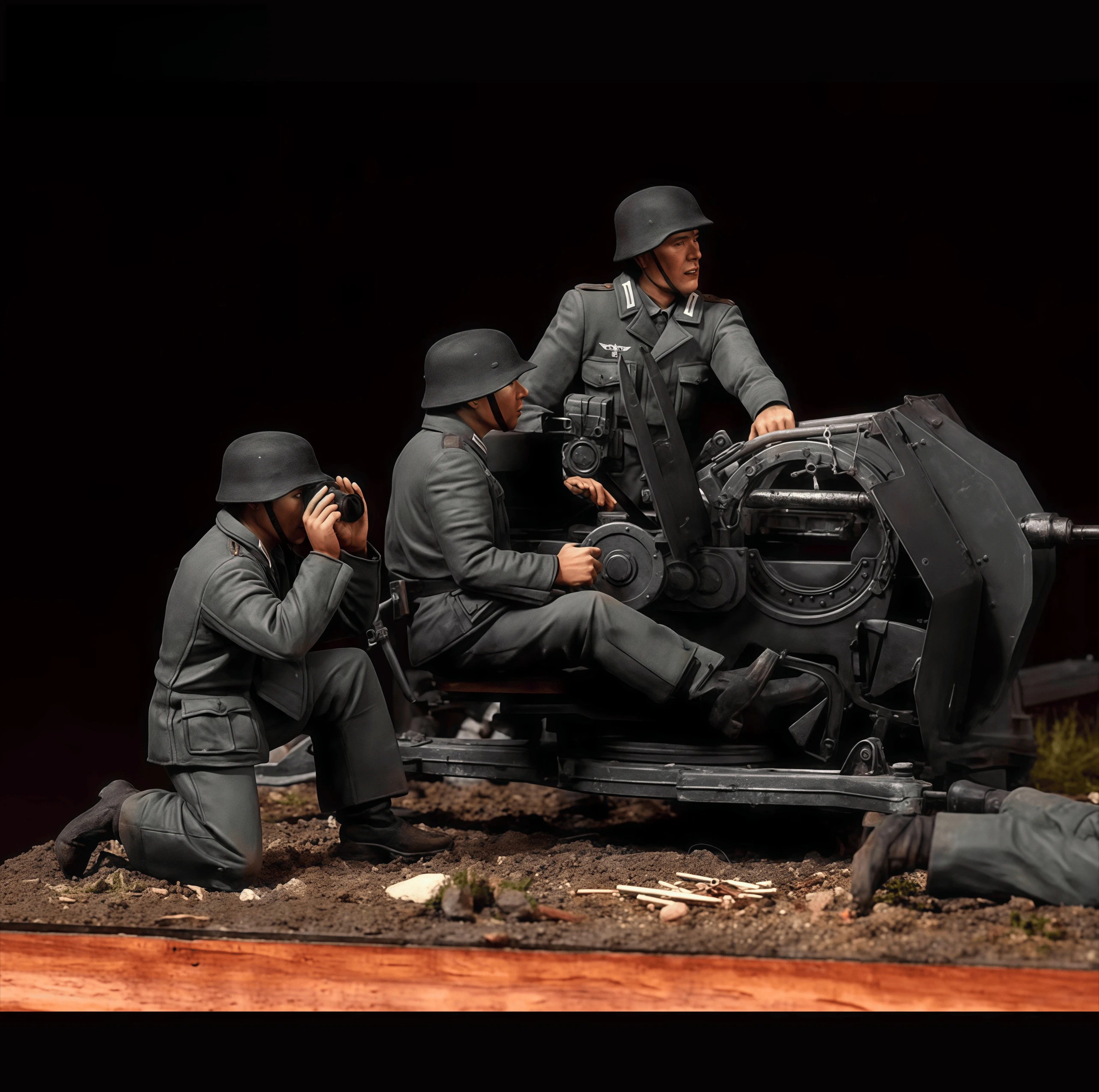 

1/35 Casting Resin Model Assembly Kit, Gk, Artillery 4-person Team, Unpainted