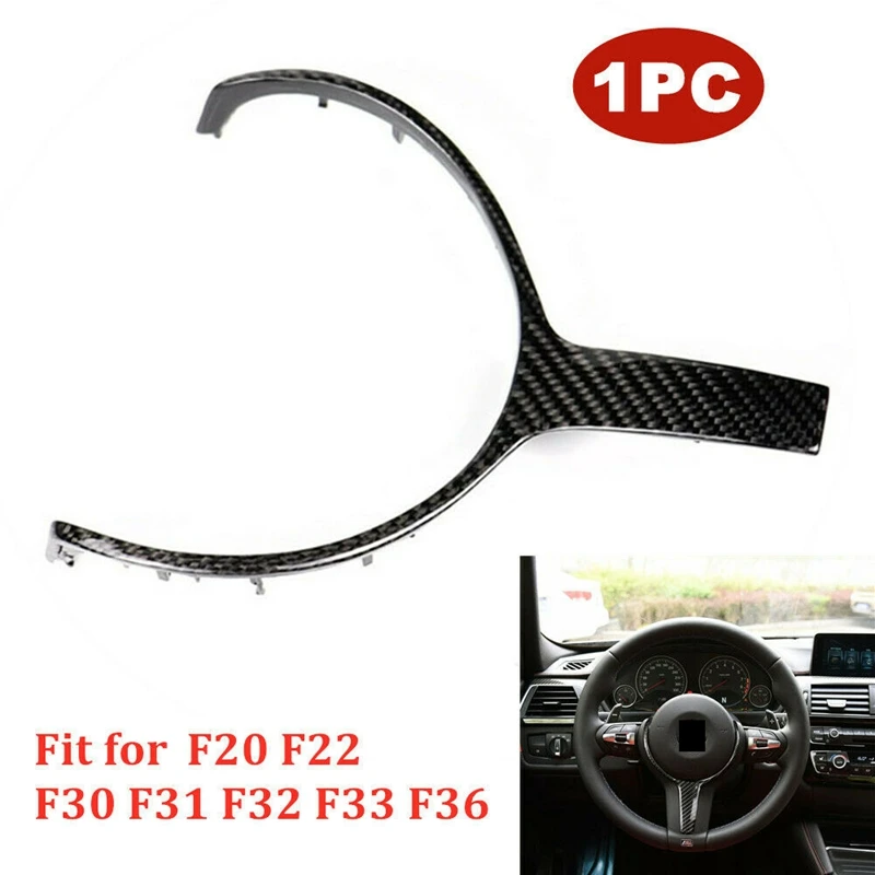 

Car Replacement Style Carbon Fiber Steering Wheel Trim M-Sport Only For-BMW F20 F22 F30 F31 F32 F33 F36