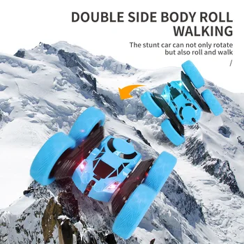 2.4G RC Stunt Car Double Side Flip Drift Off Road Rollover 360 Degree Rotation Kids Rc Drift Car Toys