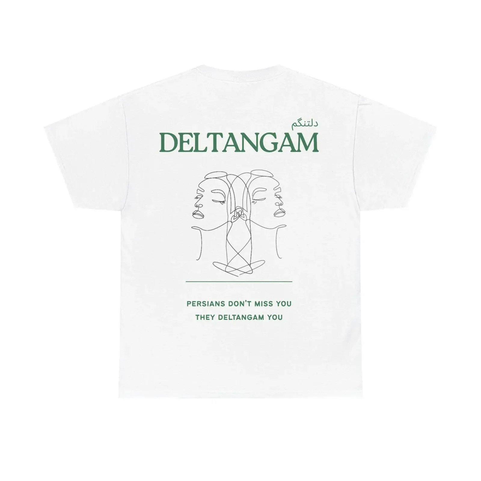 Deltangam Persian Art Statement T Shirt Custom Cotton Trendy Streetwear Iranian Farsi vintage Washed homme