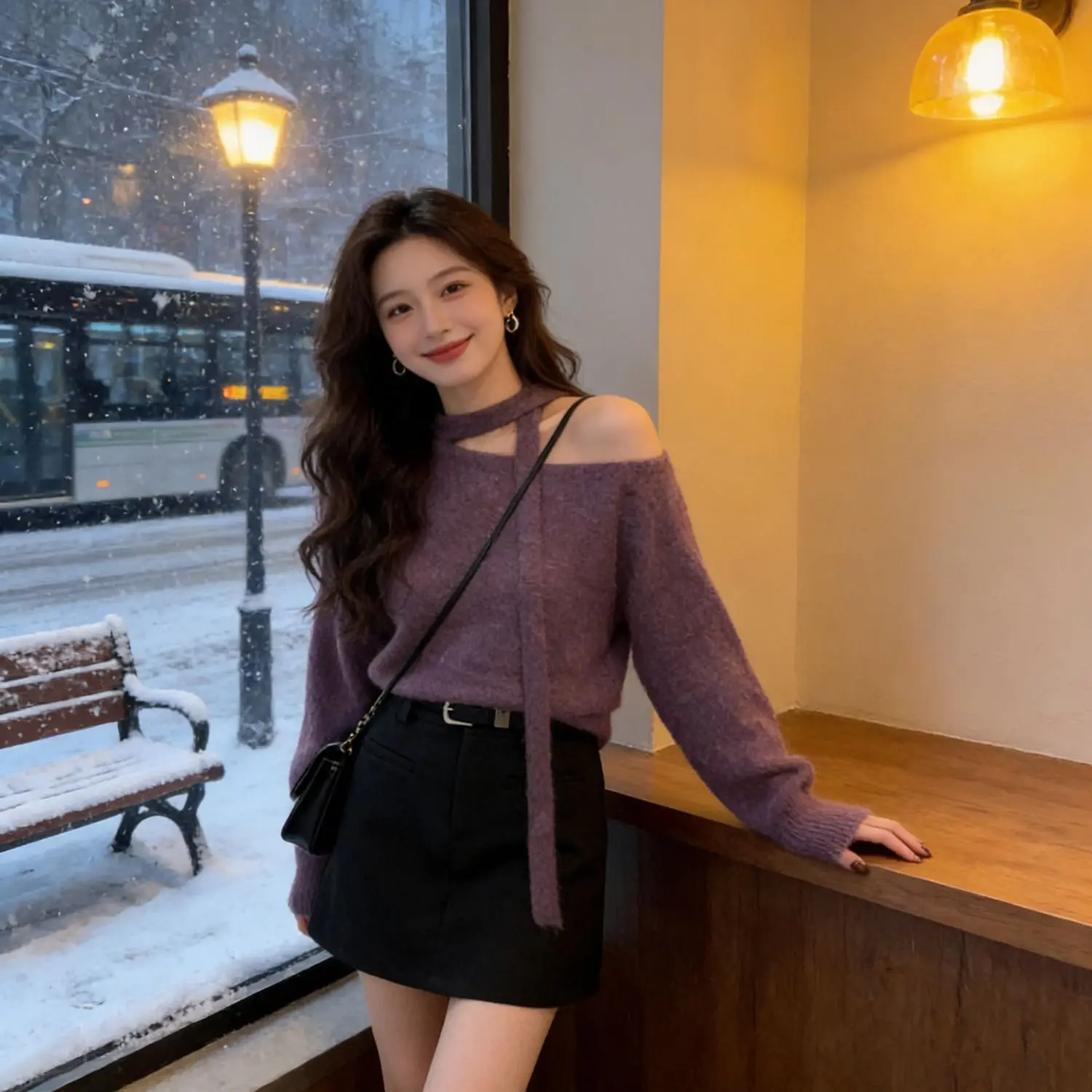 C5092purple sweater