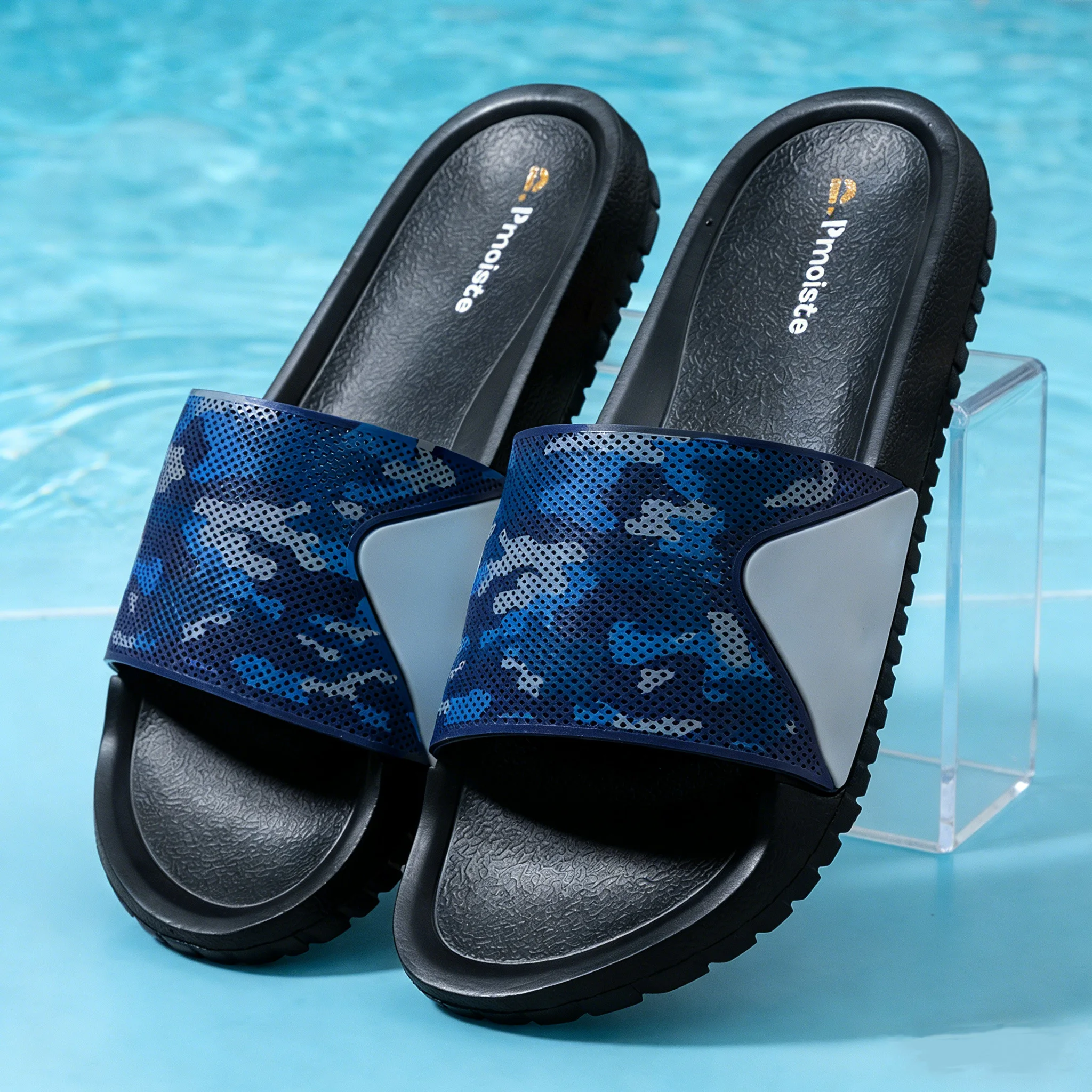 

Мужские летние пляжные сандалии с камуфляжным сетчатым верхом, противоскользящие, дышащие, для дома и улицы.