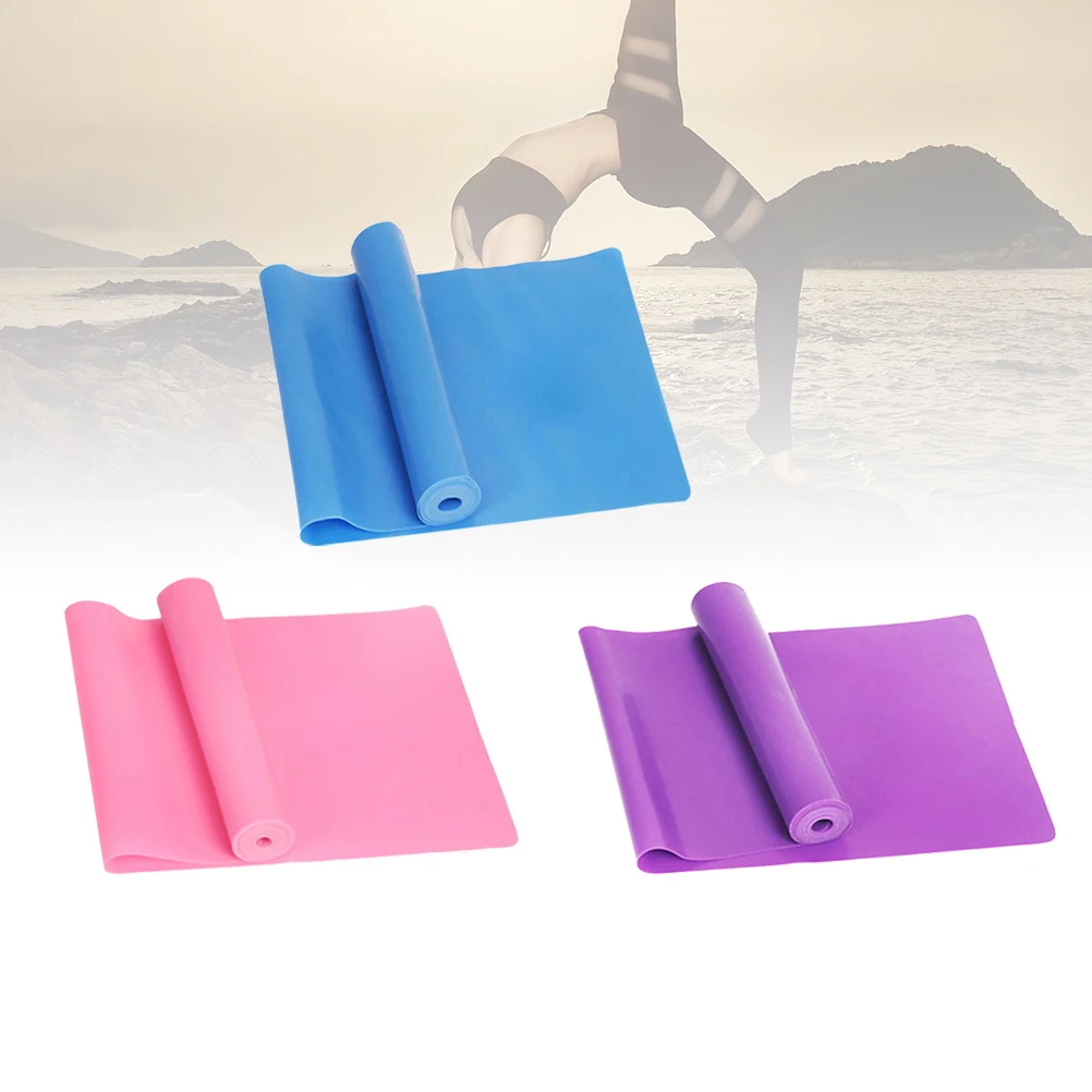 

3pcs Yoga Resistance Bands Stretch Exercise Bands Strength Training Fitness Gym Workout Physical Therapy Purple