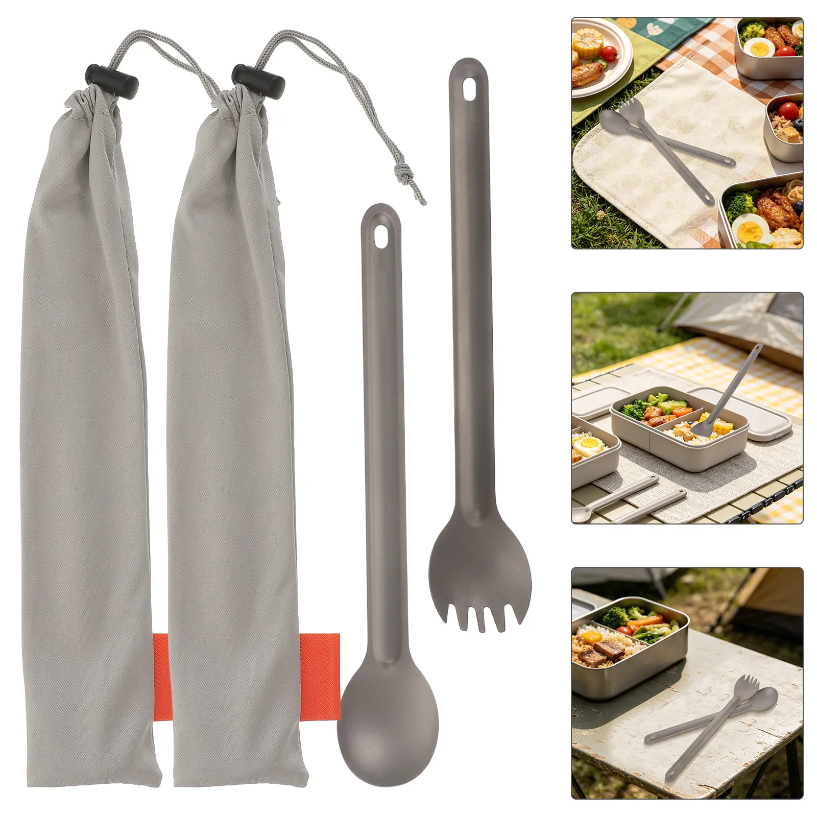 Camping Cooking And Eating Set - Set di utensili da campeggio in
