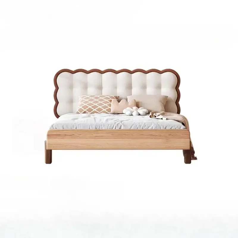 سرير الأميرة المزدوج الفاخر البسيط الحديث الأبيض تخزين سرير مزدوج الملكة المنزل لوفت النوم Letto Matrimoniale أثاث المنزل