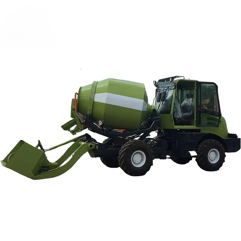 Mini Truck Concrete Mixer 1.2M3 SELF LOADING CONCRETE MIXER TRUCK 3 in 1 Integrited Ready Mix Self Loading Concrete Mixer Truck