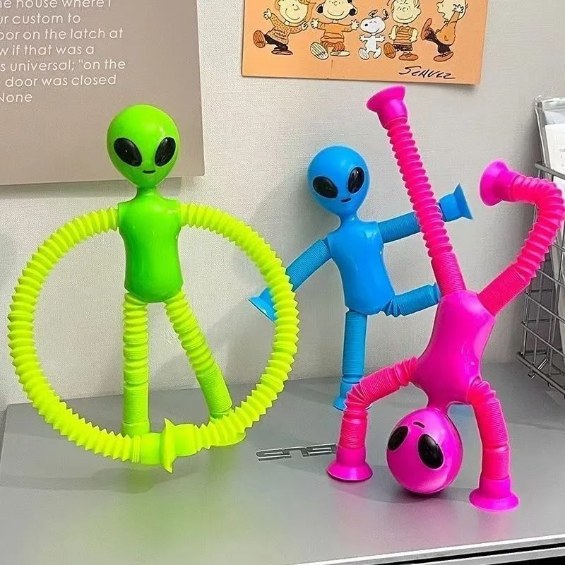Alien Telescopic Tube Toy, Slow Rebound Deformable Stress Relief Gift for Friends