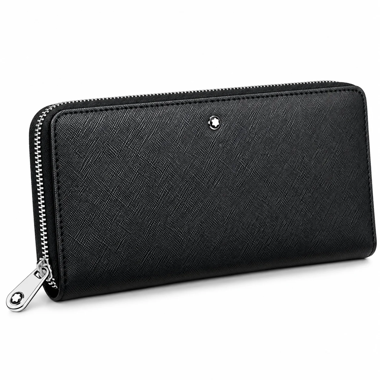 Luxury Mens Wallets Genuine Leather Clutch Multi Card Slots Large Capacity Zipper Pocket Long Purse for Business Meeting Office