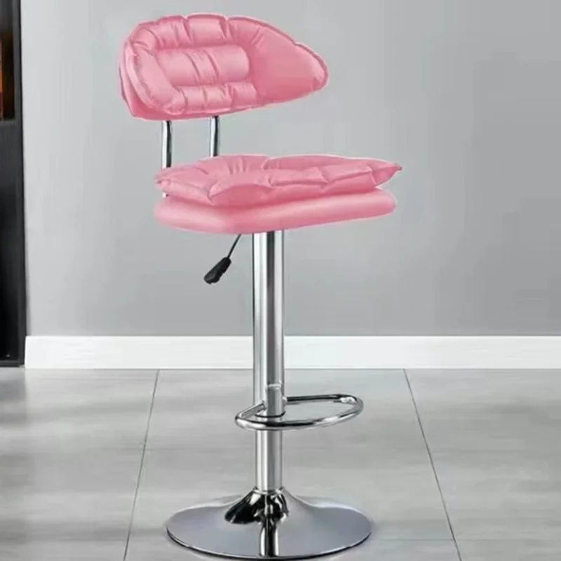 Modern Adjus      Bar Stool Minimalist Metal High Chair for Kitchen Island Living Room Bar Counter