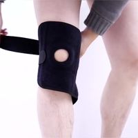 1 Pair 4 Spring-loaded Sports Kneepad Adjustable Elastic Leg Brace Protector Breathable Pressurized Fitness Knee Pads