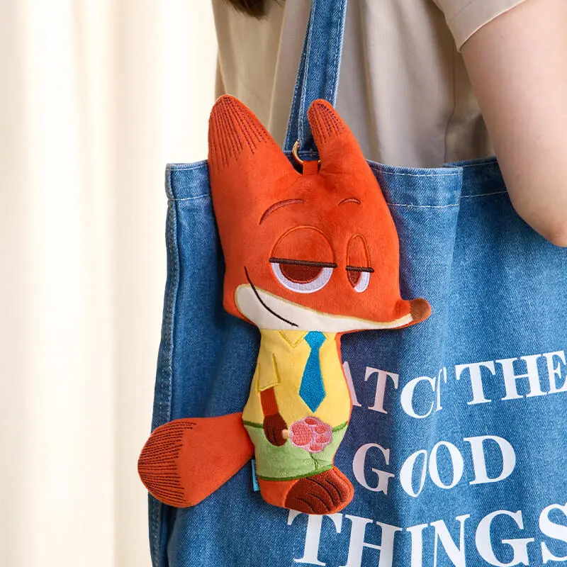 ดิสนีย์ ซูโทเปีย นิค ไวลด์ จูดิธ ฮอปส์ กระเป๋าใส่ปากกาแบบตุ๊กตา กระเป๋าเป้สะพายหลังแบบแขวนได้ ชั้นเดียว ซิป กระเป๋าใส่เครื่องสำอาง ของขวัญวันเกิดเพื่อน