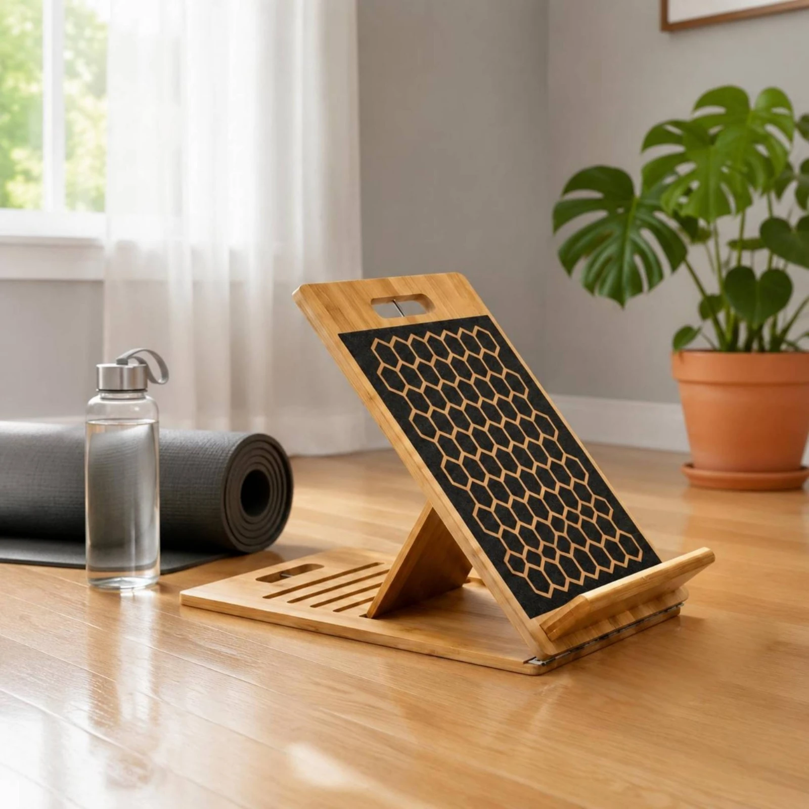 Wooden Calf Stretch Board Anti-Slip Surface Adjustable Slant Board Adjustable Stretch Incline Board Portable Calf Stretcher