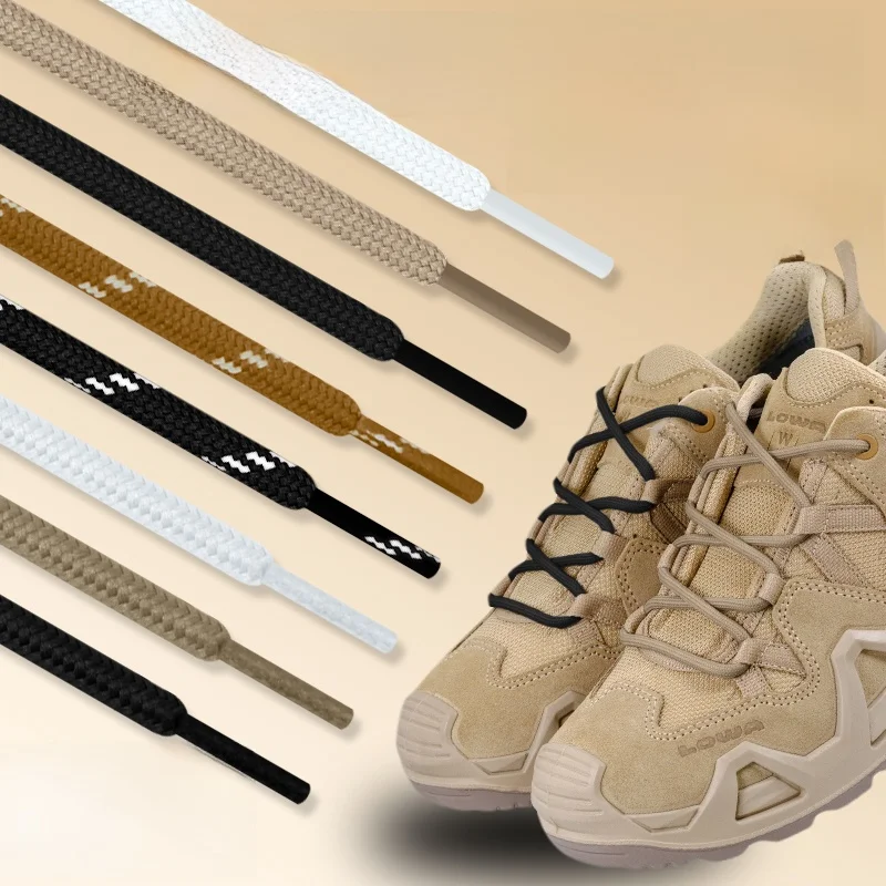 Cadarços Táticos Redondos Originais para Botas de Caminhada Lowa, Cor Deserto, para Calçados de Escalada Masculinos, Cordões ...