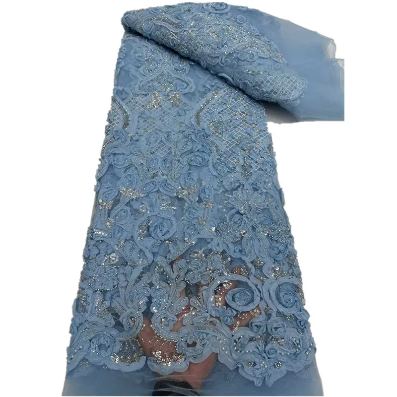

Элитная африканская ткань с пайетками и бисером, кружево 2026 года, высококачественная вышивка для свадебных платьев, французский тюль для шитья