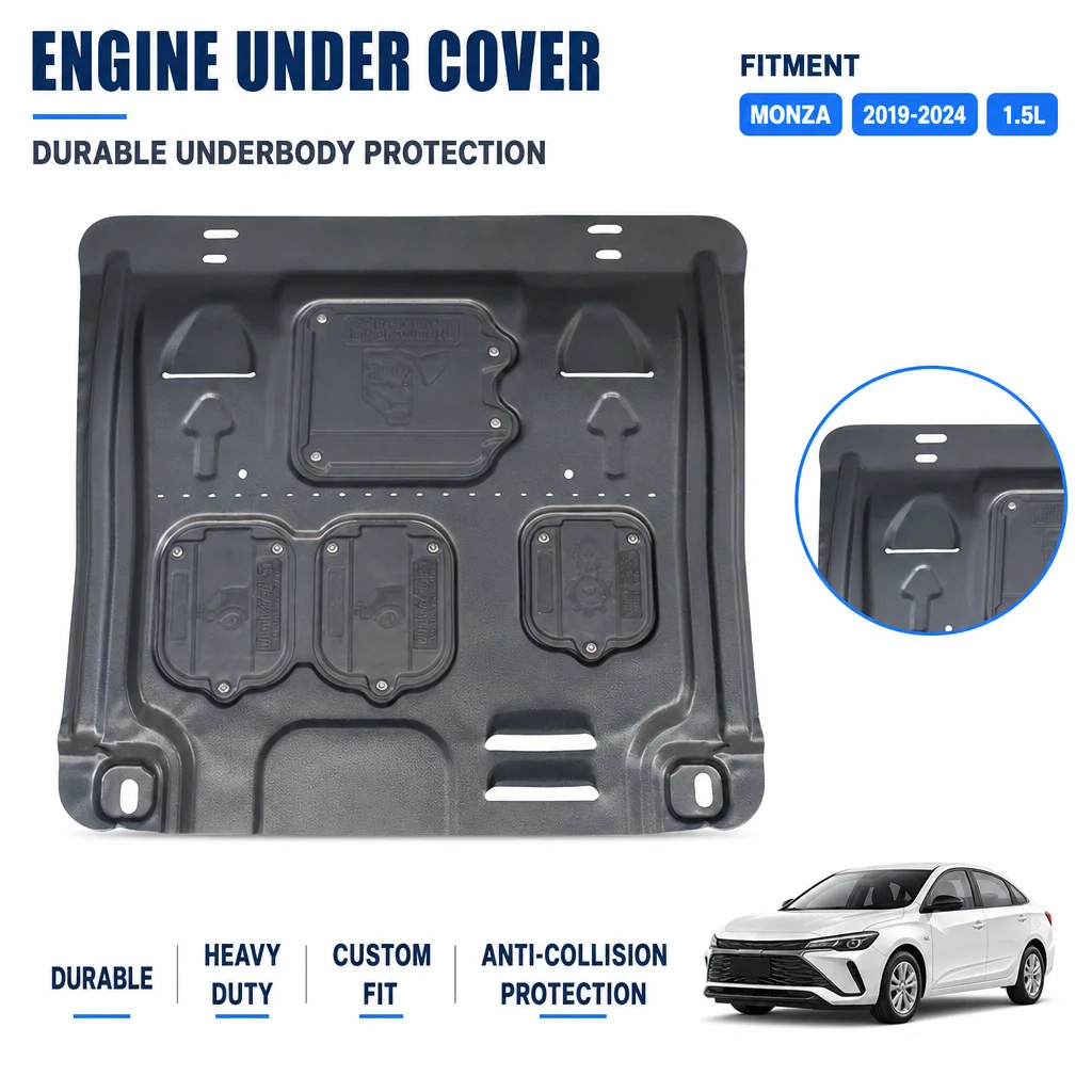 Engine Skid Plate For Chevrolet Monza 2019-2024 1.5L Heavy Duty Underbody Protection Anti Collision Design Custom Fit