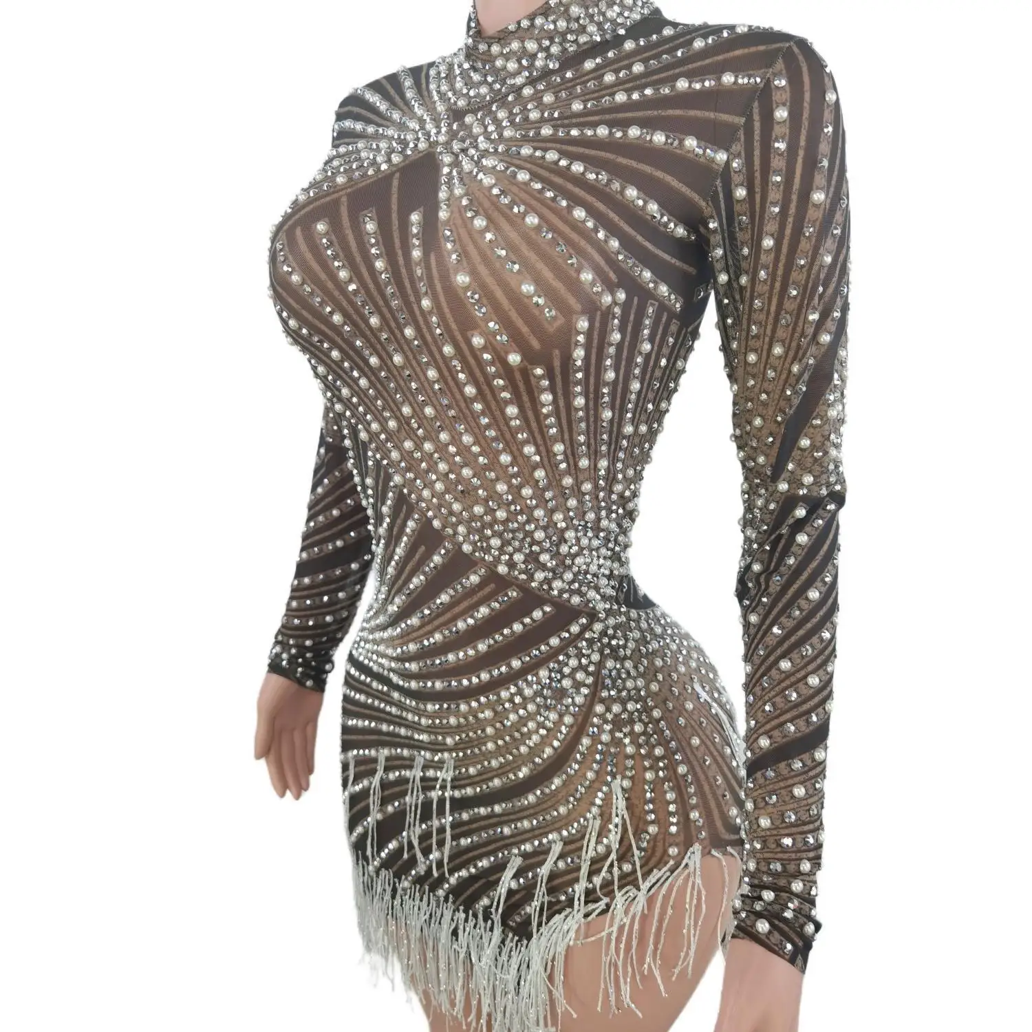 ชุดเดรสประดับเพชรสำหรับผู้หญิง ชุดราตรีหรูหราสำหรับงานปาร์ตี้ แทงโก้ ชาชา รุมบ้า ลาติน ชุดเต้นรำ ชุดราตรี ชุดออกงานกลางคืน ชุดแต่งงาน ชุดเซ็กซี่สำหรับการแสดงบนเวที