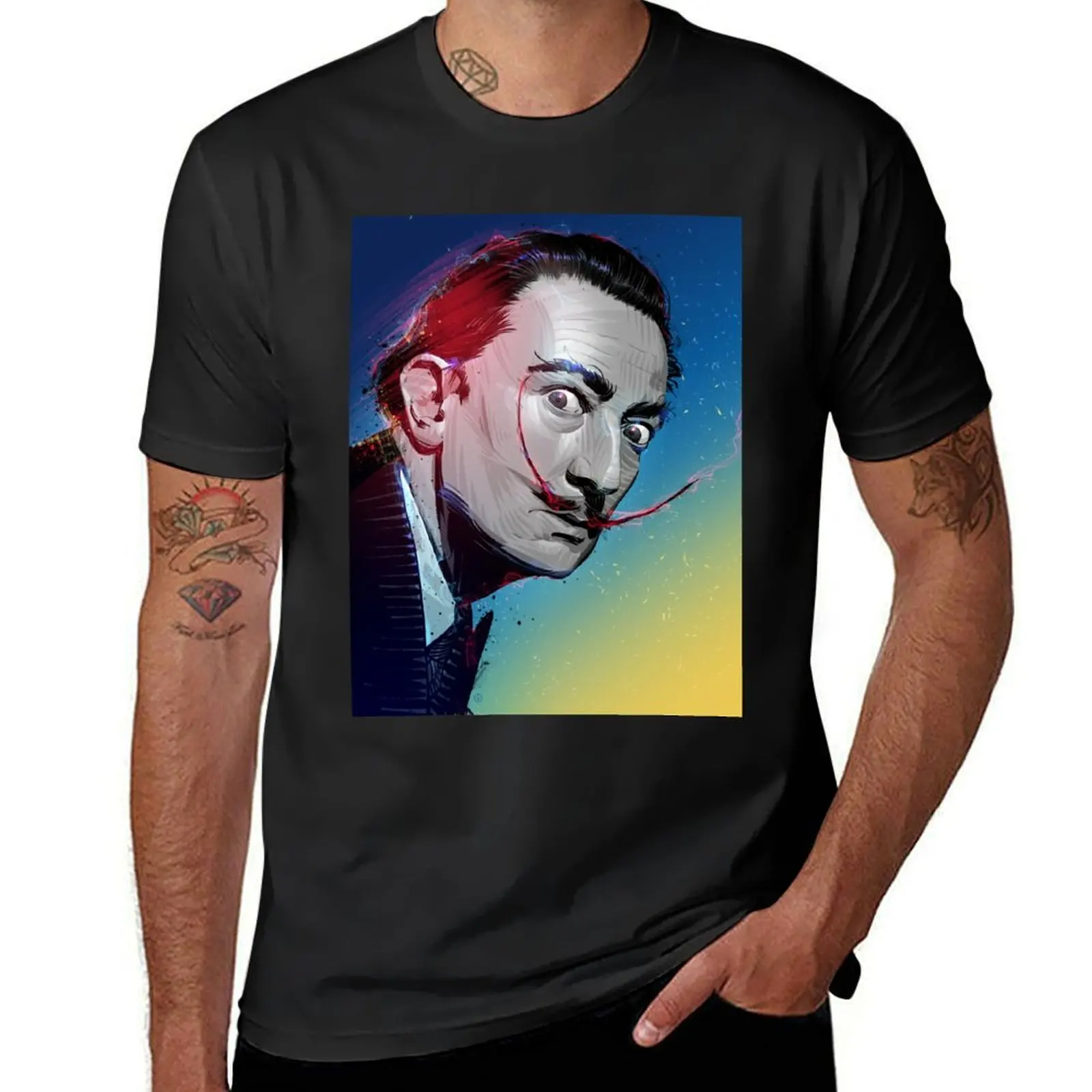 Salvador Dali T-Shirt sports fans korean fashion vintage clothes mens graphic t-shirts pack