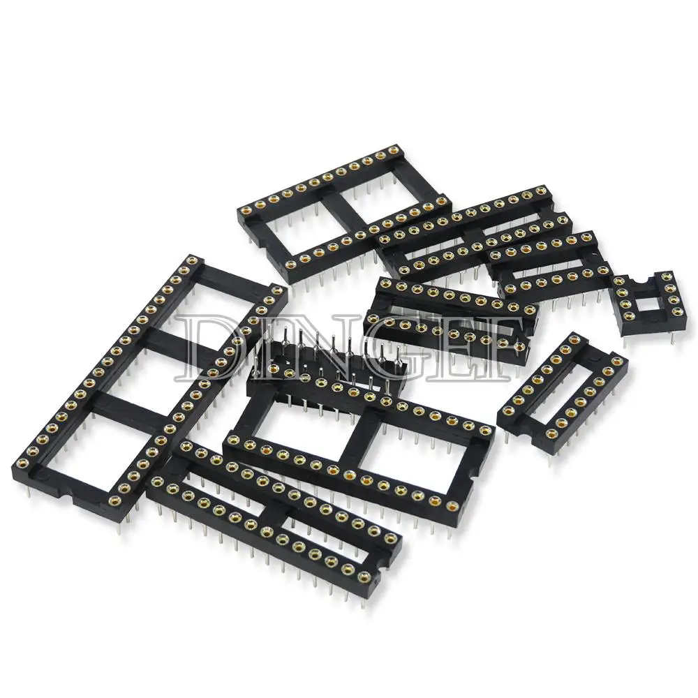 10PCS Square Round IC Sockets DIP6 DIP8 DIP14 DIP16 DIP18 DIP20 DIP28 DIP40 Connector DIP Socket 6 8 14 16 18 20 24 28 40Pins