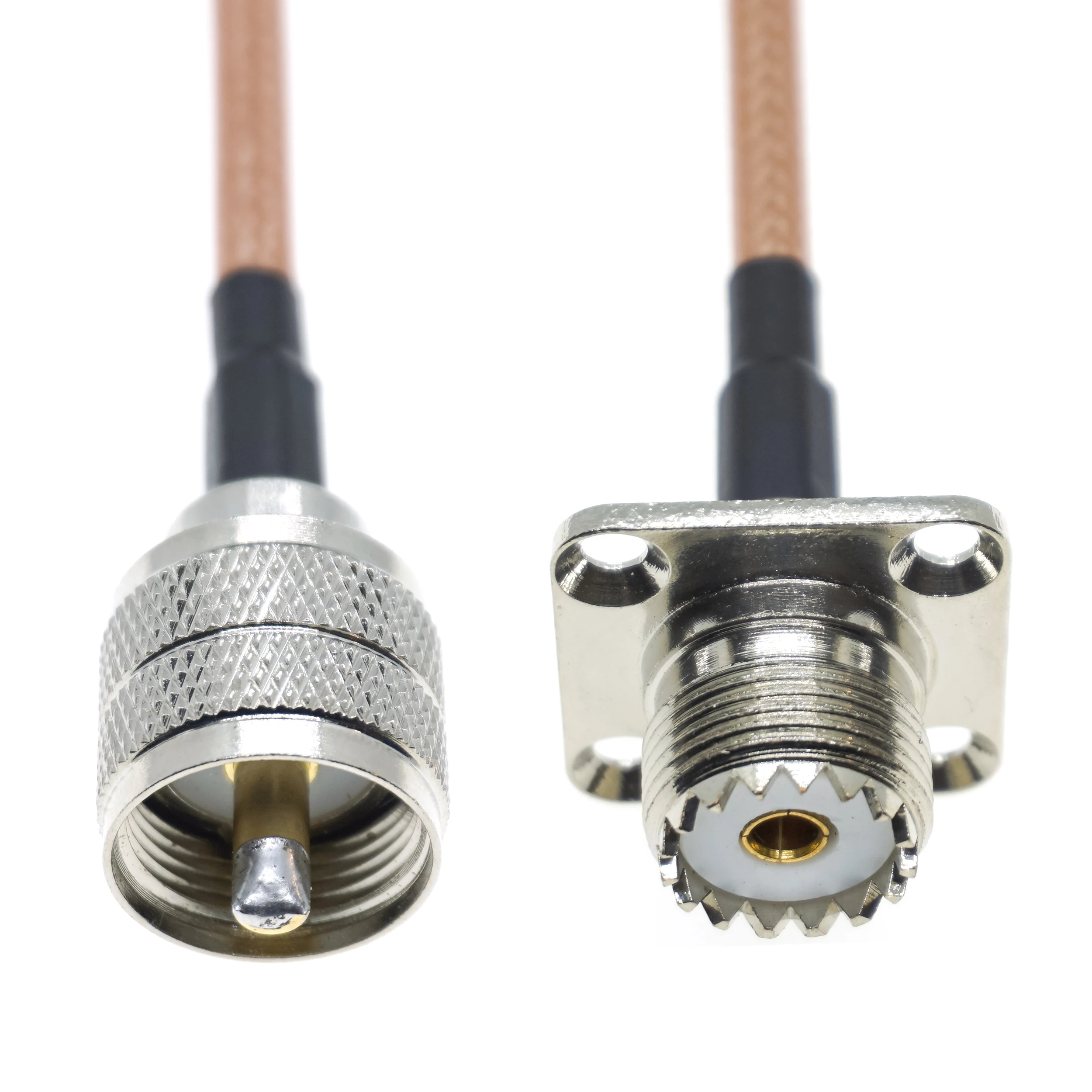 UHF Female Jack 4 Hole to UHF male Plug RG400 cable Coaxial High Quali Low Loss Any Pigtailty Antenna Extension 50ohm RF Coaxial