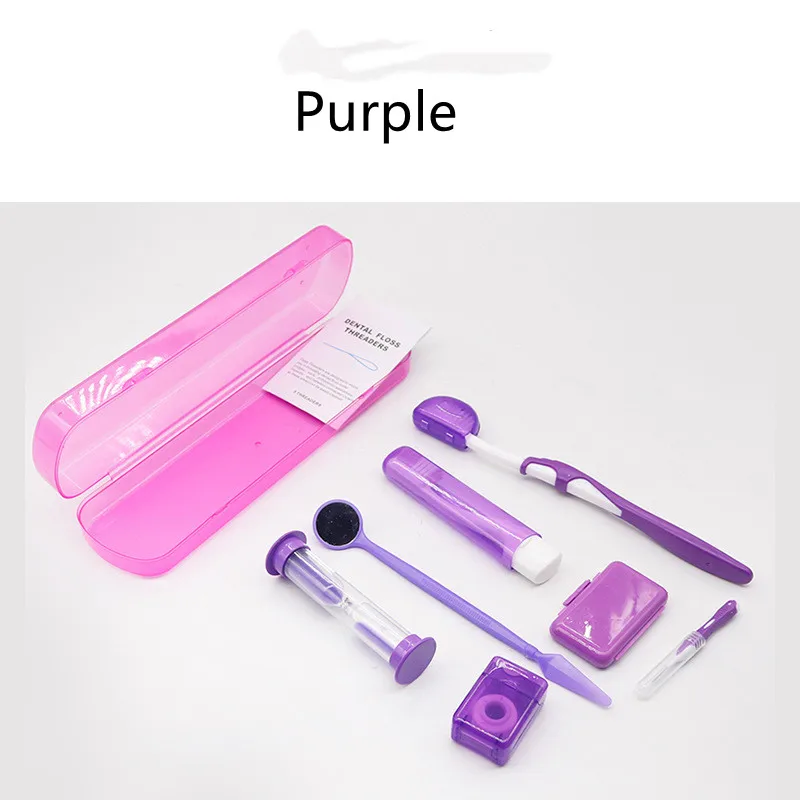 Oral Care Dental Teeth Orthodontic Kit Oral Cleaning Teeth Whitening Toothbrush Interdental Brush Flosser Kit Dentist Tools