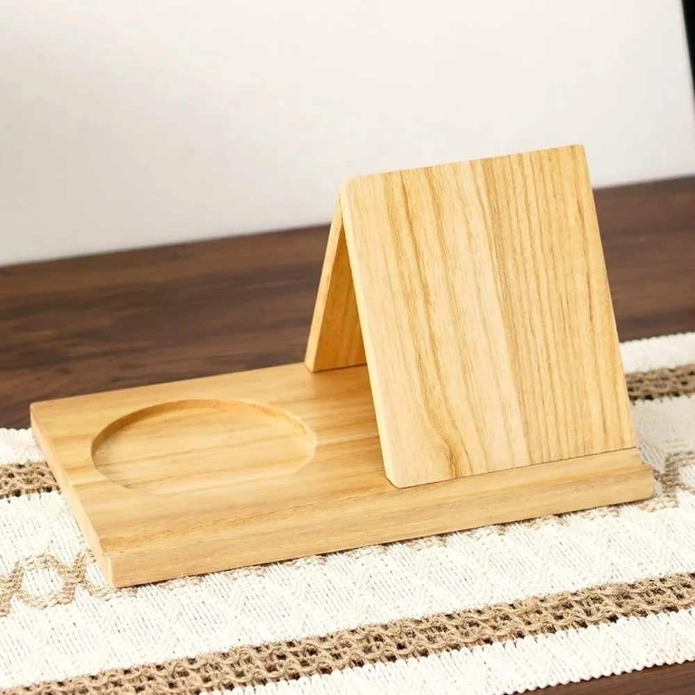 Portable 2 in 1 Wood Book Stand Reading Triangle Reading Stand Tablet Stand Study Room