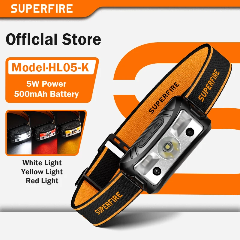

Новый SUPERFIRE 8-режимный ручной датчик движения, мощный светодиодный налобный фонарь, белый/желтый/красный налобный фонарик для кемпинговой фары