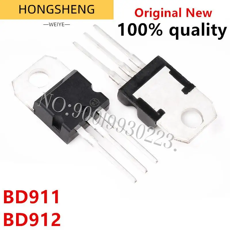 トランジスタ100V,15a,10ピース/ロット,新品,bd912, bd911, to220