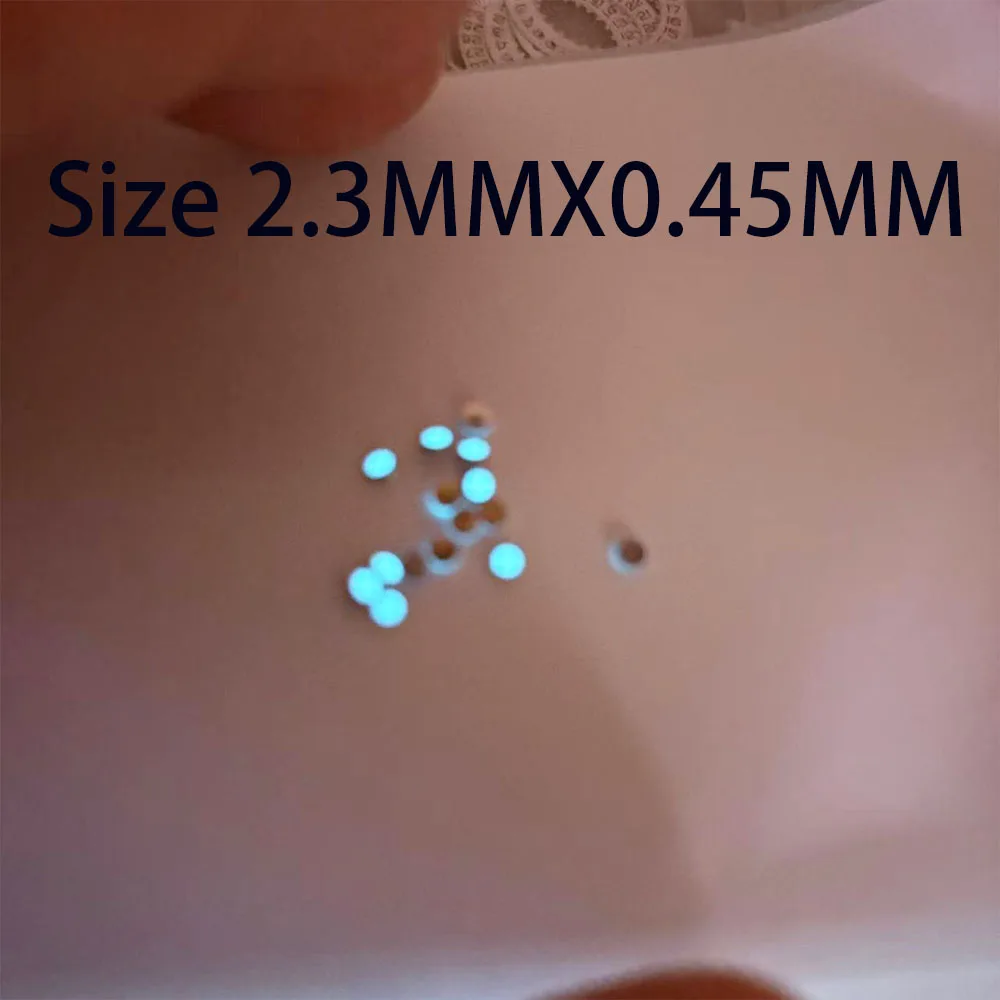 Suitable for Rolex Luminous Beads, Blue-Green Black Watch Outer Ring, Night Pearl, Small Hole, Fluorescent Gemstone, Diamond, Lu