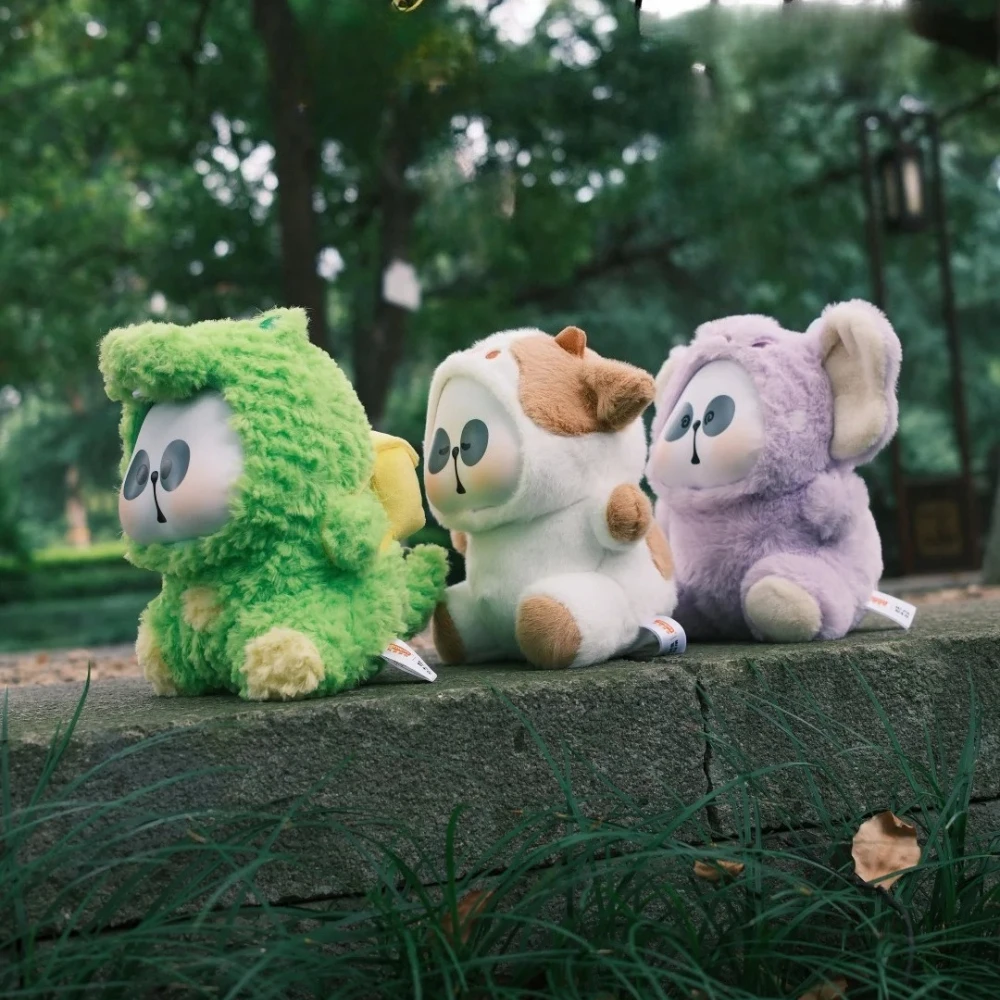 Caja ciega de felpa de la serie Mr Pa Cute Beast Company, figura de Anime estilo Panda Kawaii, sorpresa misteriosa, colección de cara de vinilo, juguetes de moda