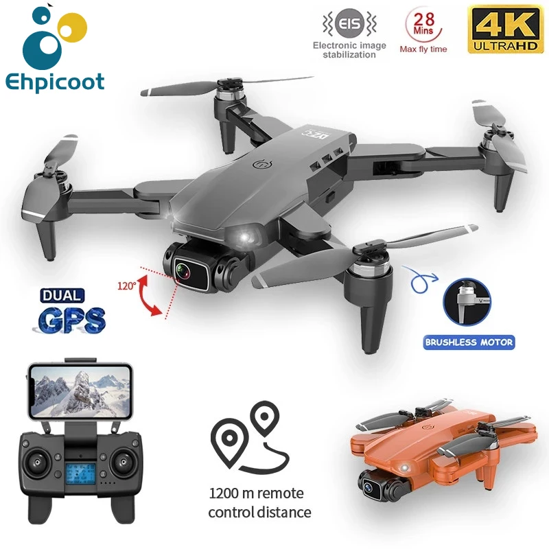 L900 PRO 4K GPS Drone With Camera Brushless Motor 5G FPV Quadcopter 1.2km 25min RC Helicopter Dual Camera Drone VS KF102