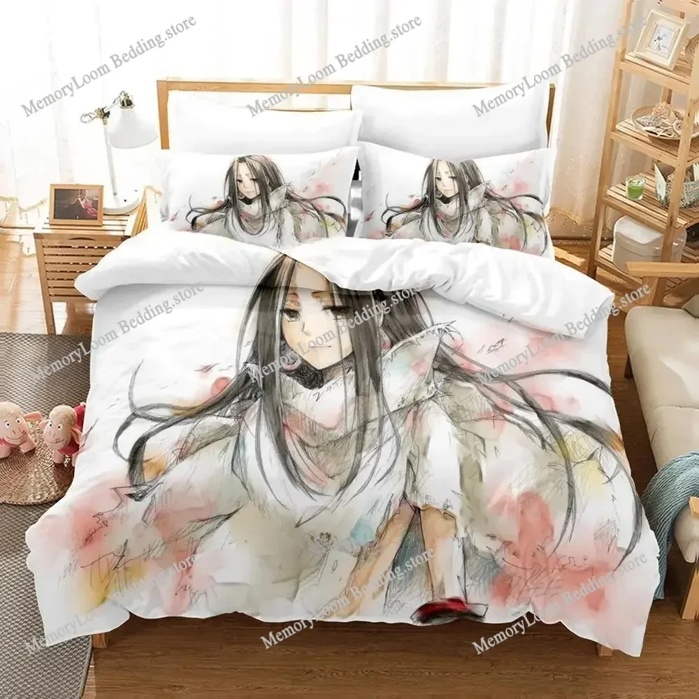 New Shaman King Bedding Set Single Twin Full Queen King Size Bed Set Adult Kid Bedroom Duvet cover Sets 3D Anime Bed Sheet Set