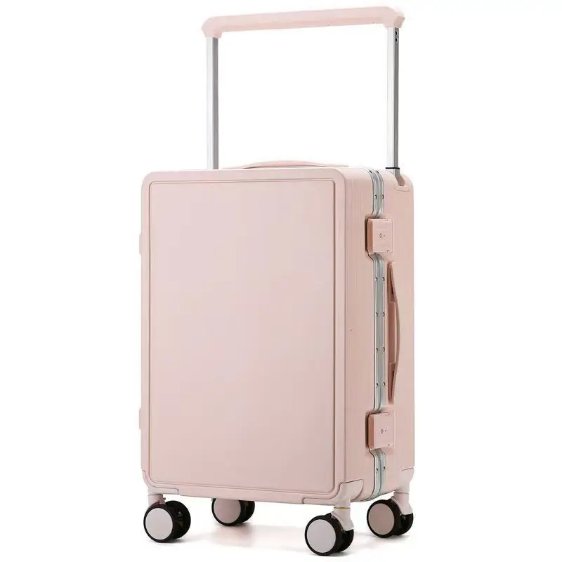 Wide trolley suitcase, aluminum frame suitcase, lock box, multifunctional red wedding trolley suitcase, large capacity swivel