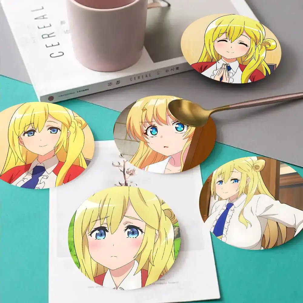 1pc Enome Anime characters Wooden Coaster Colour Printing Cup Mat Home Desk Decoration Gifts
