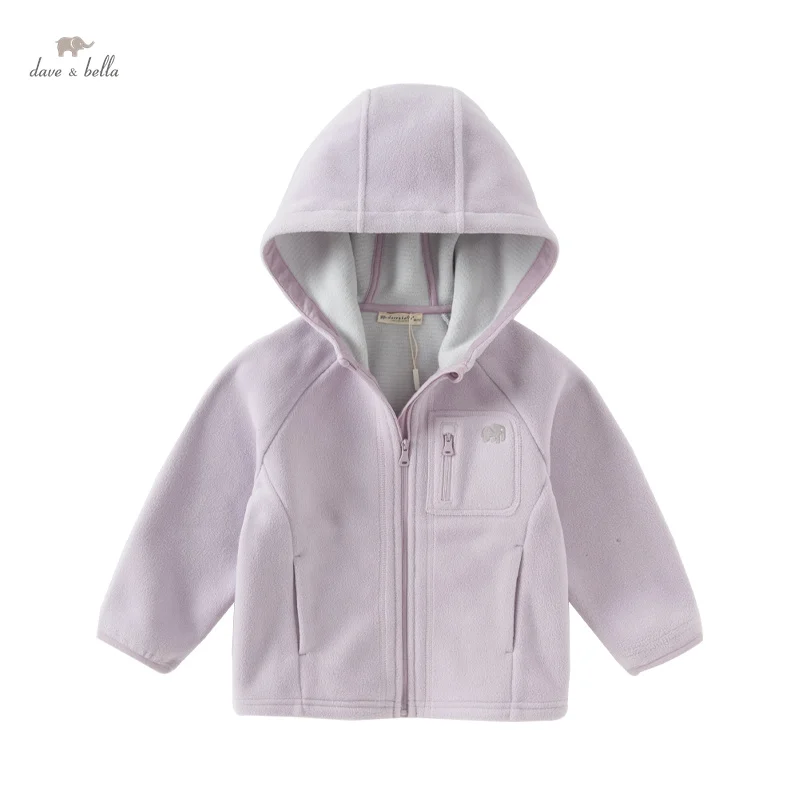 Dave Bella Children Boys Girls Tops Outerwear 2024 Autumn Winter New Fashion Casual Overcoat Outdoor Warm DB4242602