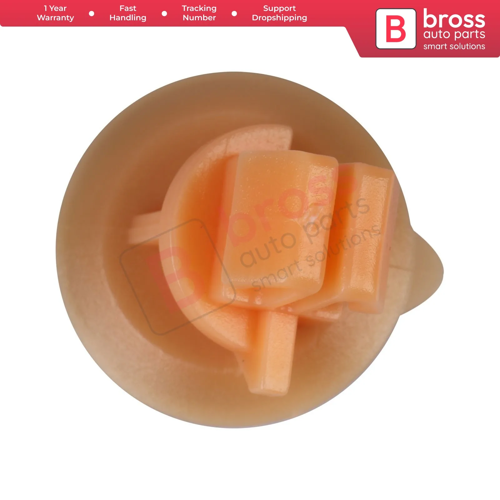 BCF1971 10 Pieces Moulding Clip for Toyota:75394-60030  Orange Head Diameter: 18.4mm Stem Dia: 7mmm Over Height: 24.4mm