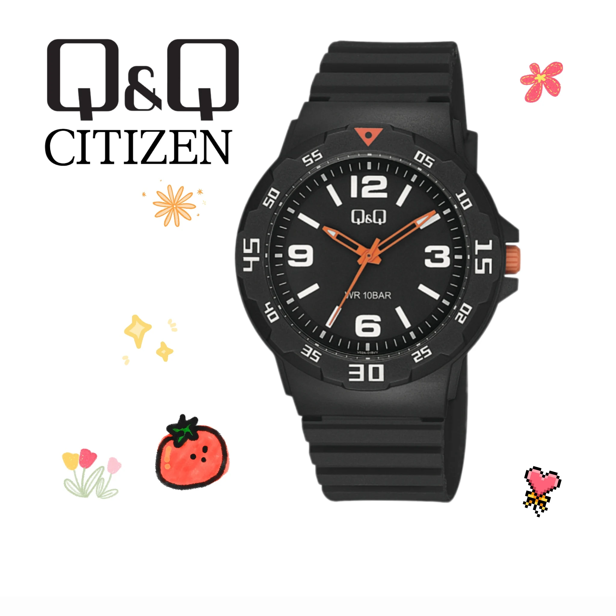 ساعة سيتيزن أصلية للرجال، ساعة تناظرية صامتة بمقياس صامت، ساعة كوارتز مقاومة للماء للأولاد والأطفال