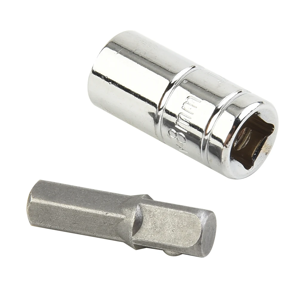 1/4 Square Drive To 1/4 Hex Shank Impact Socket+1/4 Drill Socket Adapter Hand Tools Repair Tools Wrench Socket