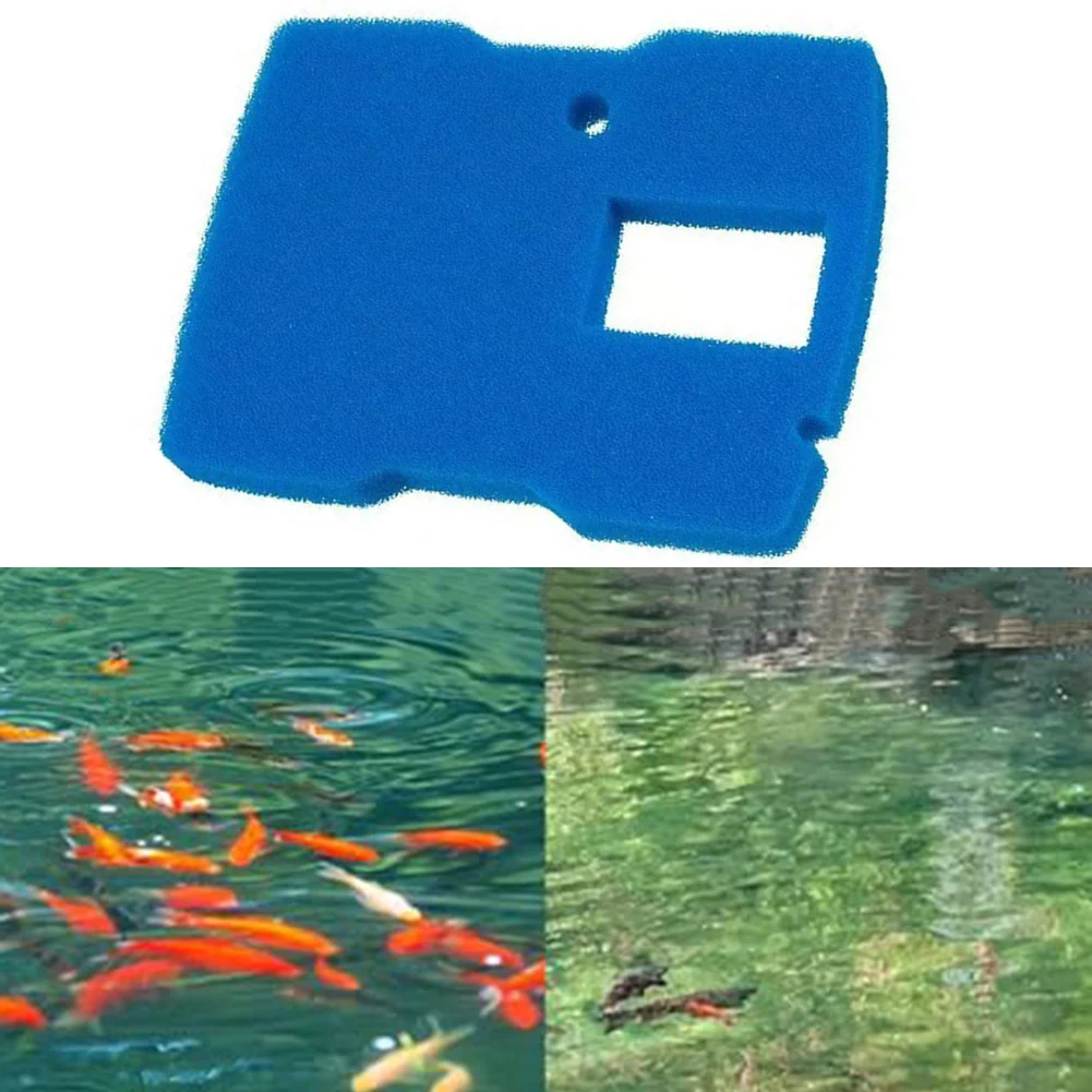 Blue Sponge Filter Pad Replacement For 660 GPH Fountain Pump CUF-6000 Filter Kits 11.8x9in Filtration For All-in-One Pond System