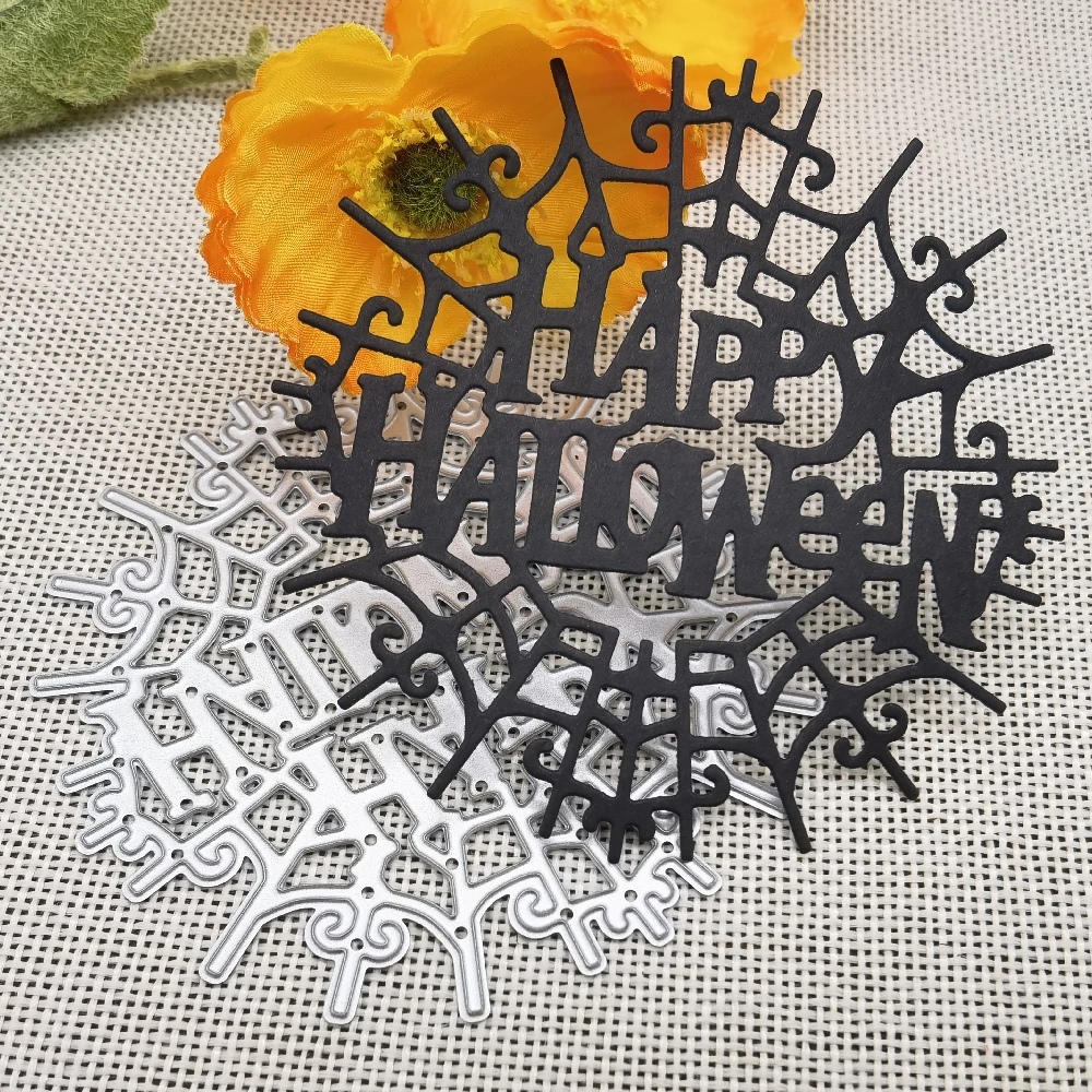 Happy Halloween Metal Cutting Dies Stencils For DIY Scrapbooking Decorative Embossing Handcraft Die Cutting Template