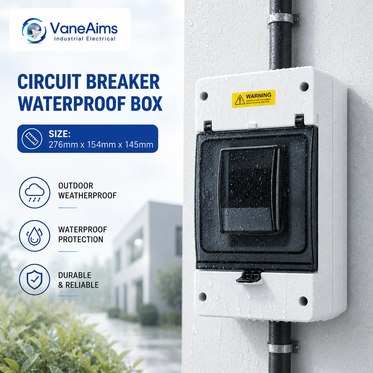 IP66 Waterproof Breaker Box 2P MCCB DC Circuit Breaker Outdoor Electrical Box for Industrial Solar Photovoltaic PV System