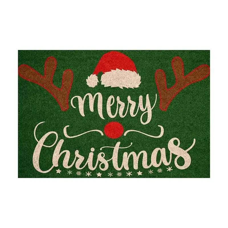 Christmas Floor Mat Non Slip Carpet Floor Mat Doormat Merry Christmas Rug Absorbent Entrance Rug Merry Christmas Door Mat