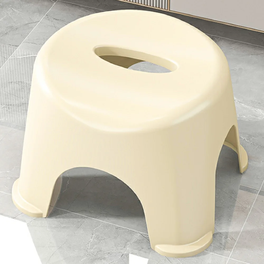 Non-slip Clear Shower Foot Stool Waterproof Transparent Stool Square Load-bearing Shoe Changing Stool Small Shower Spaces