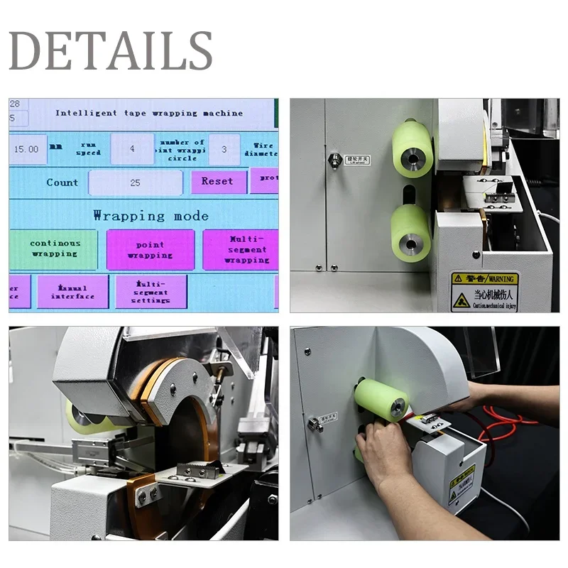 High Quality Semi-automatic Tape Winding Machine, EW-1610 5-25mm Width Wire Tape Wrapping Machine