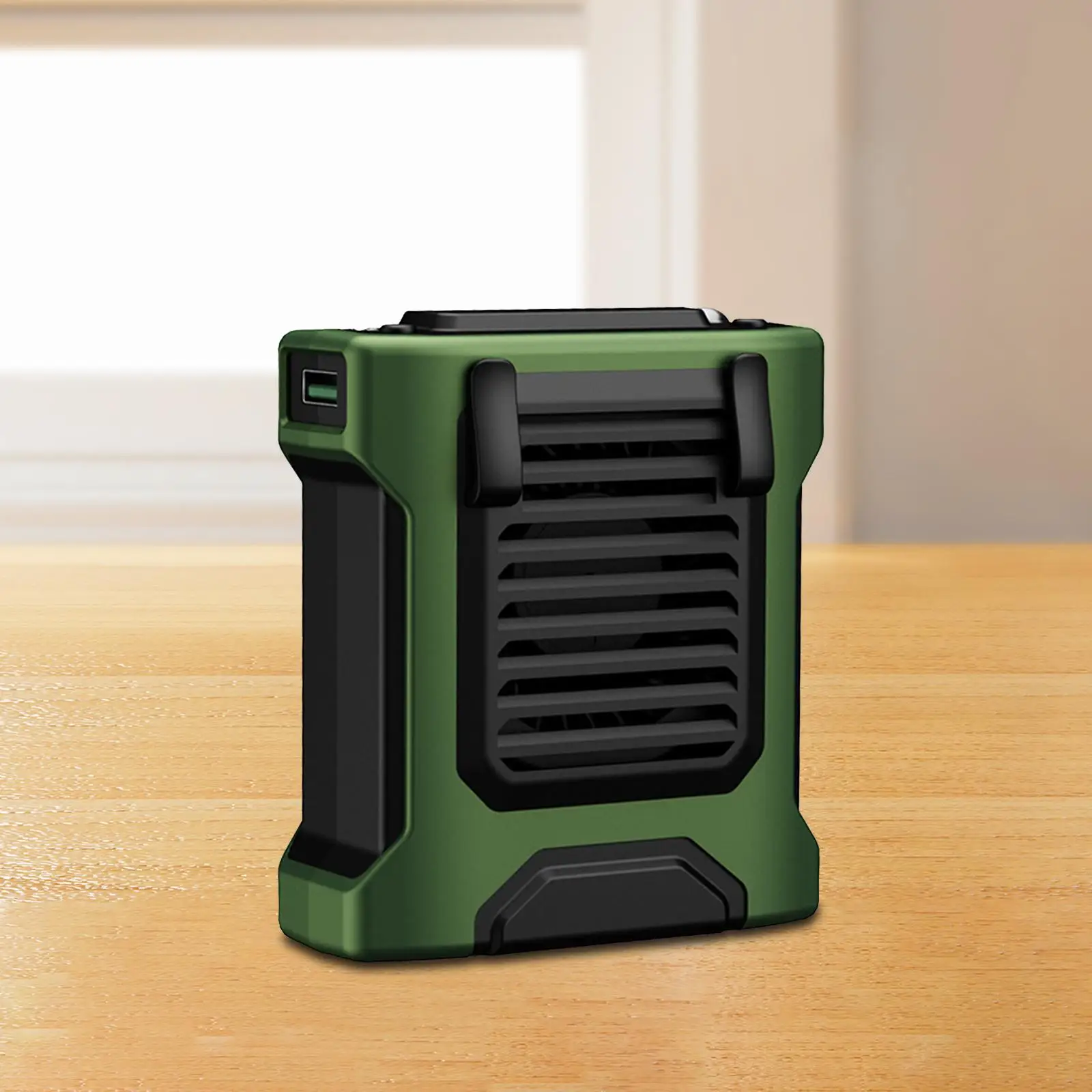 مروحة USB محمولة لركوب الدراجات وموقع العمل ، مروحة شخصية ، باور بنك