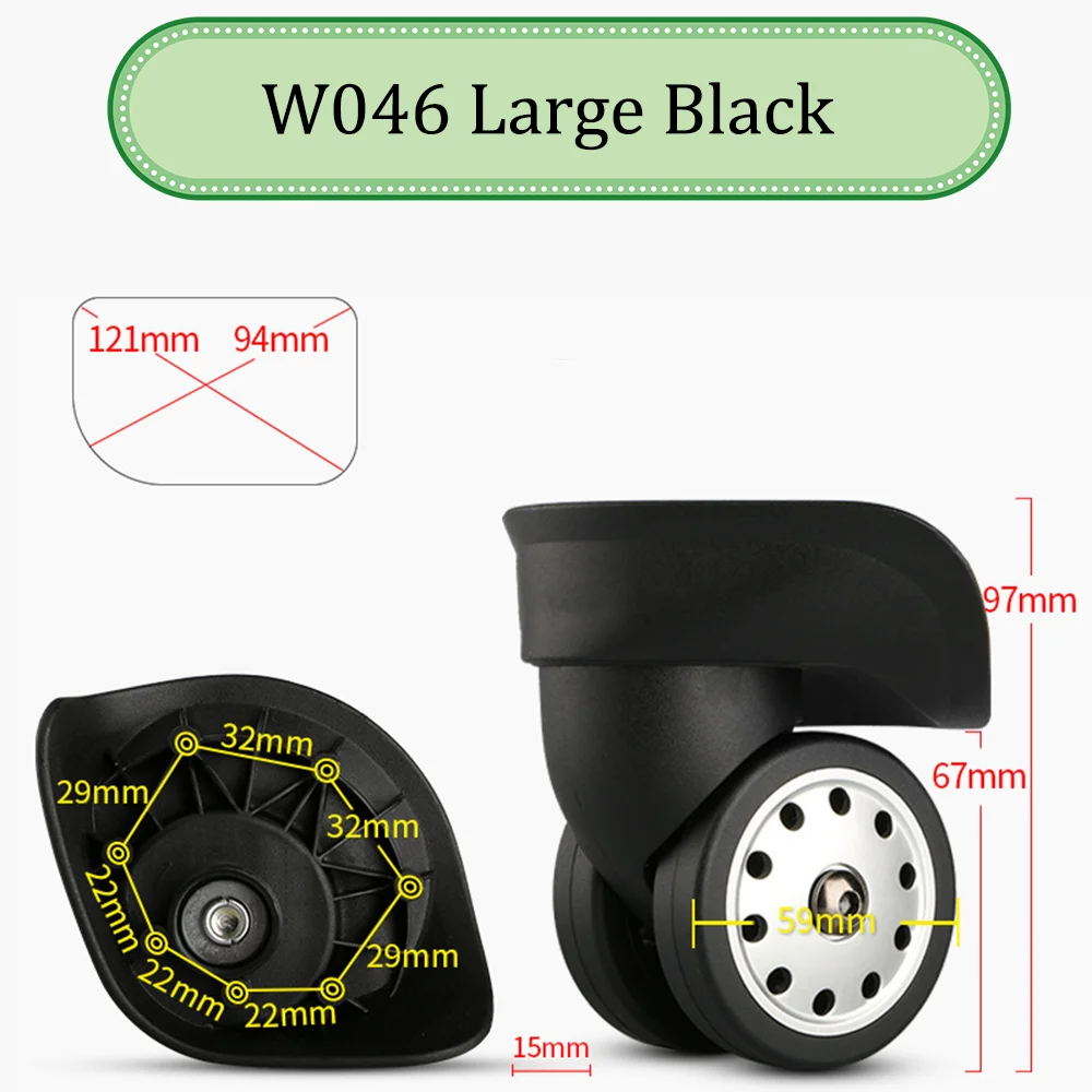 Para o embaixador francês delsy w046 universal roda trole caso roda bagagem polia rodízios deslizantes slient resistente ao desgaste