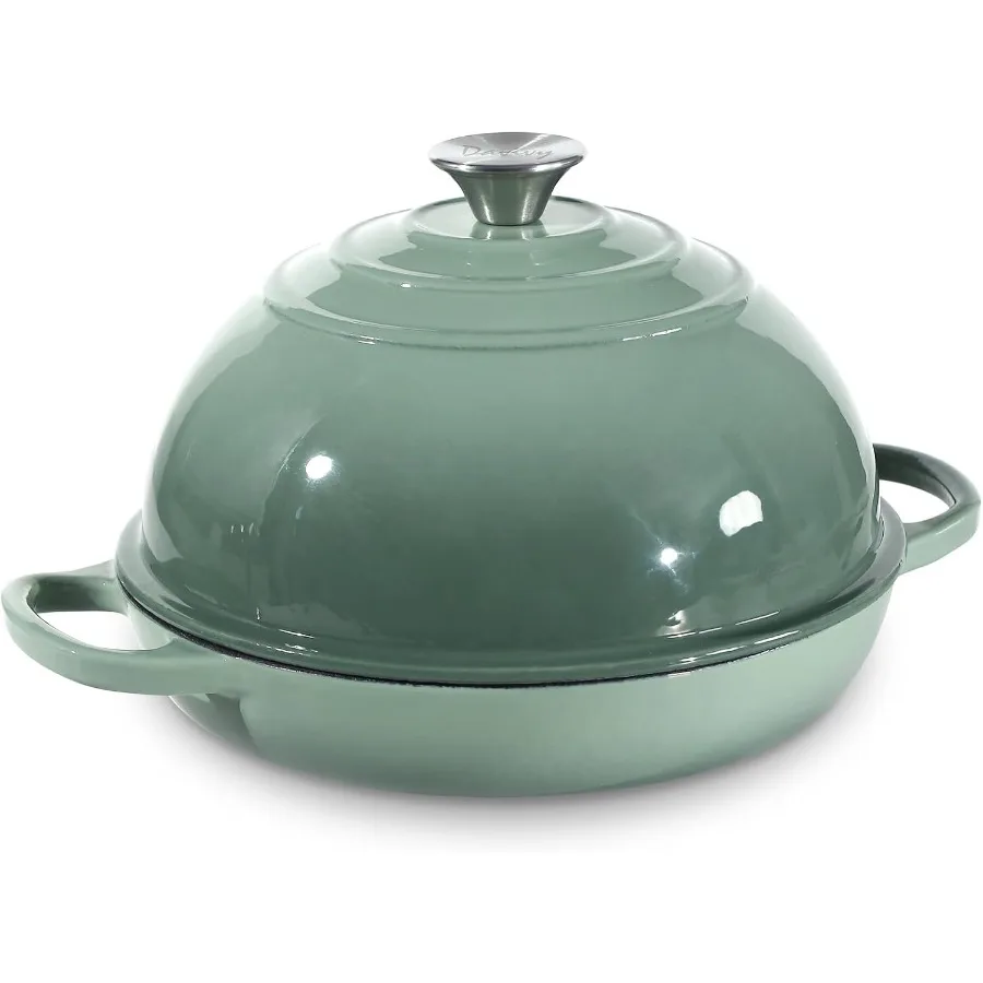 

5.5QT Sourdough Dutch Oven with Domed Lid for Home Baking 10 Round Enameled Cast Iron Bread Oven Perfect for Artisan Sourdough