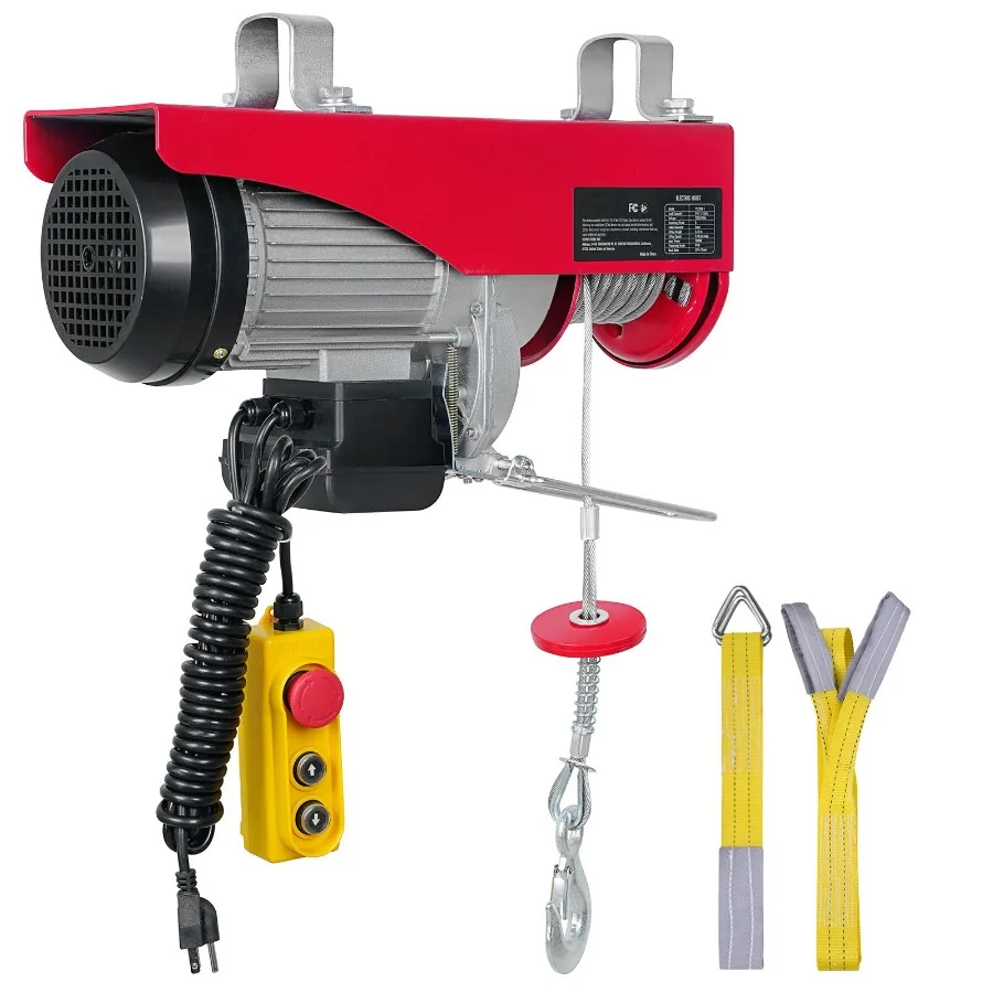 

Electric Hoist 1760lbs with 14ft Wired Remote Control 110 Volt 40ft Lifting Height Pure Copper Motor for Garage Warehouse Facto